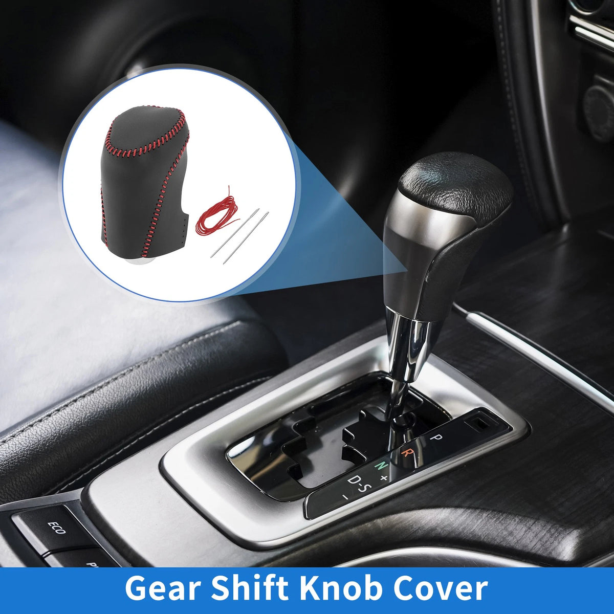 Gear Shift Knob Cover 1 Pc for Chevrolet Malibu (2016-2020) Black Red
