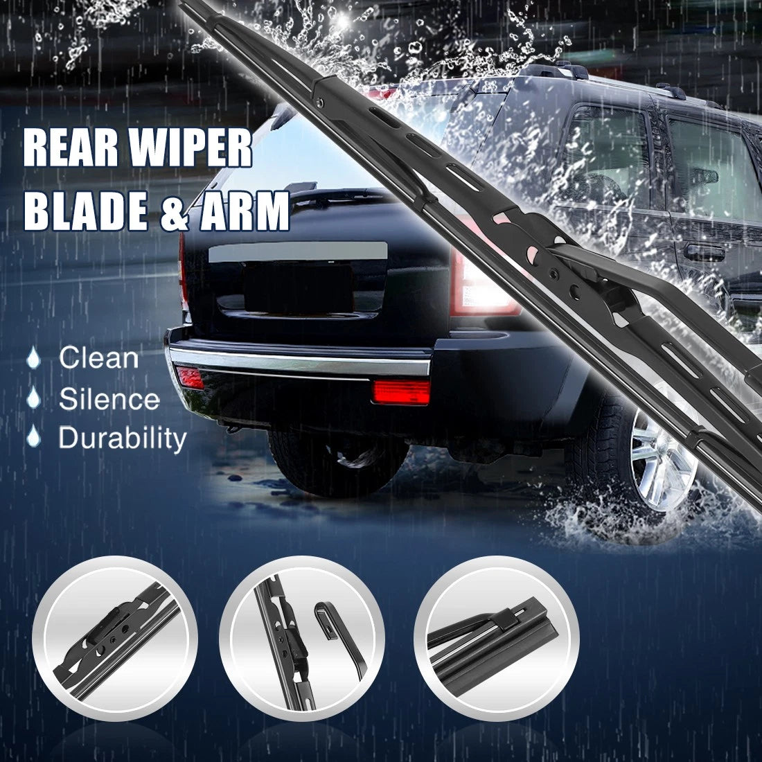 Rear Windshield Wiper Arm Set 405mm 16" for Dodge Grand Caravan (08-10)