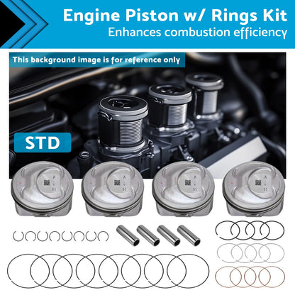 Engine Piston w/ Rings for Kia Sorento, Optima, Hyundai Sonata 2.4L (2011-2020)