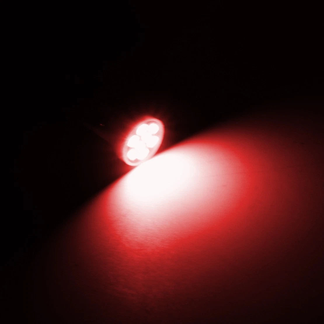 7 x T10 Red LED Dash Light Bulbs for Ford Mustang (1987-1993)