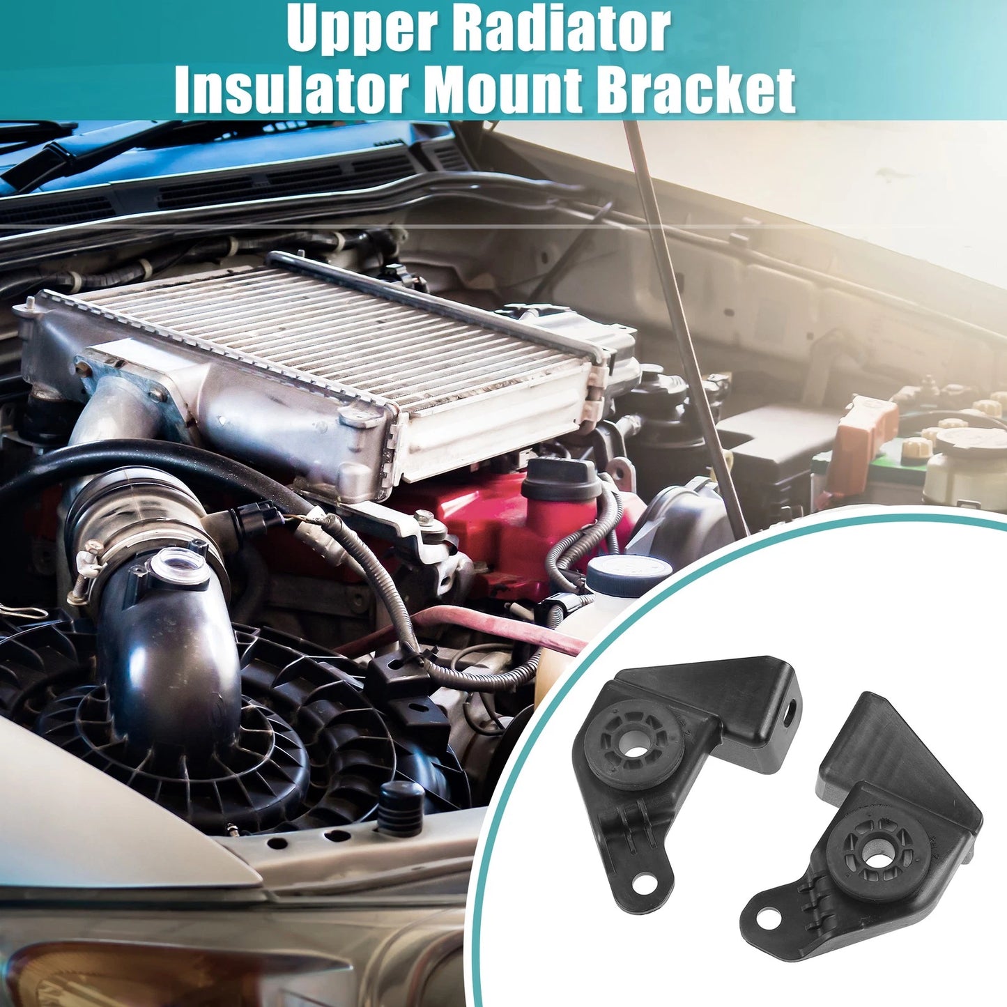 2 x Passenger Side Radiator Upper Bracket for Chevrolet Malibu