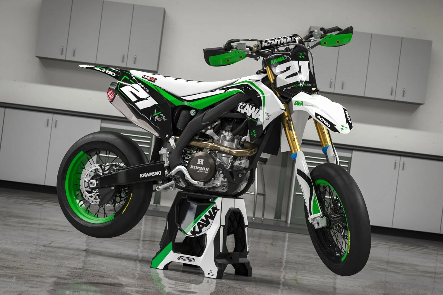 Custom Decal Kit CREW Style for Kawasaki KX 65 (2000-2020)