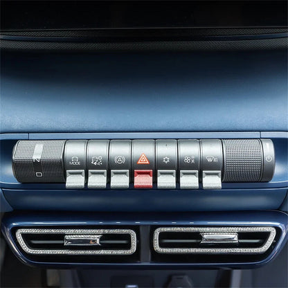 7Pcs Button Paddle Stickers for BYD Dolphin (2021-2025)
