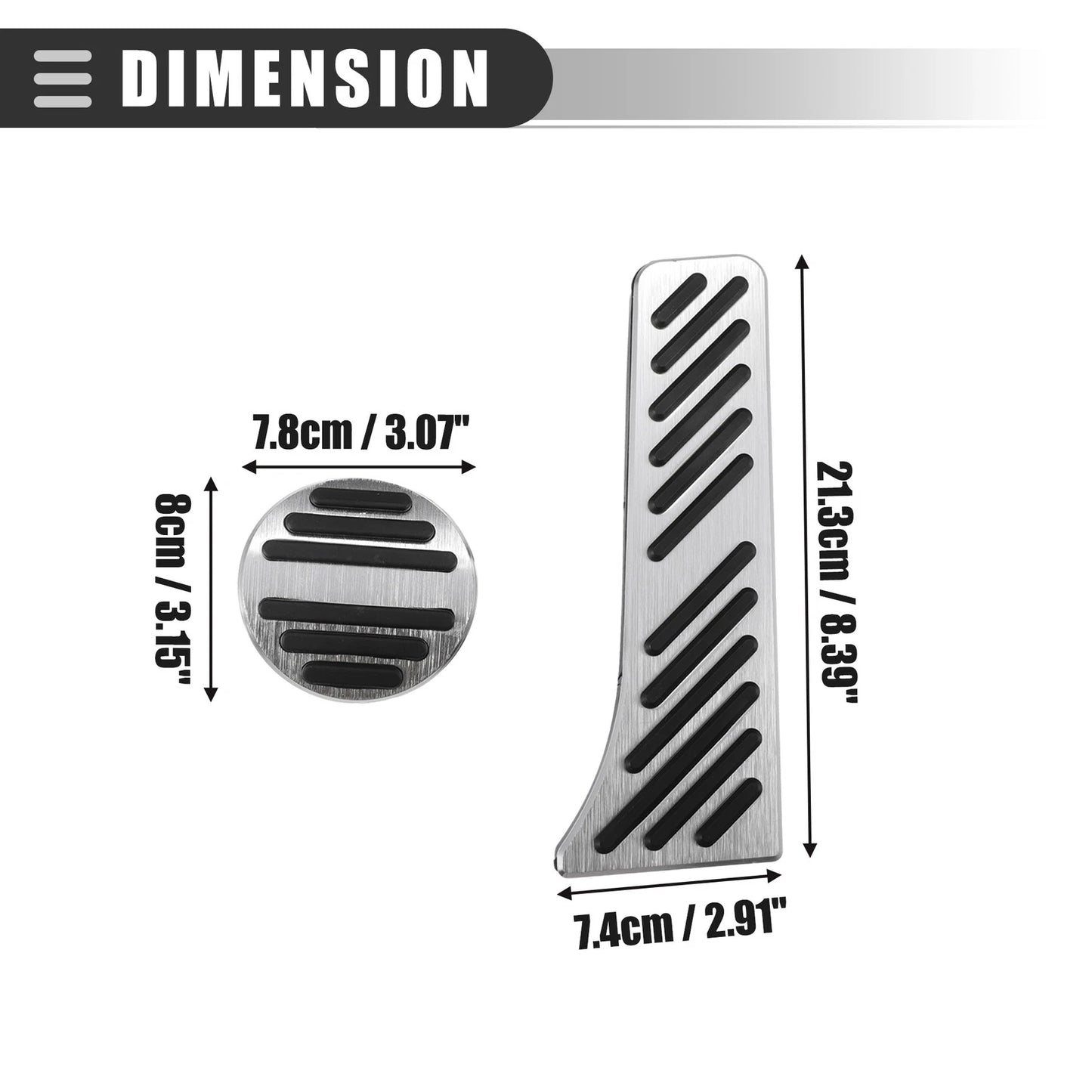Brake & Accelerator Pedal Covers for Mercedes Benz Smart Fortwo (2009-2014)