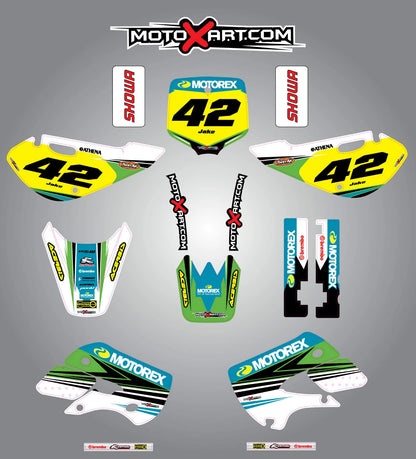 Custom Graphics Kit for Kawasaki KX 65 (2000-2015) - STRIKE Style Stickers