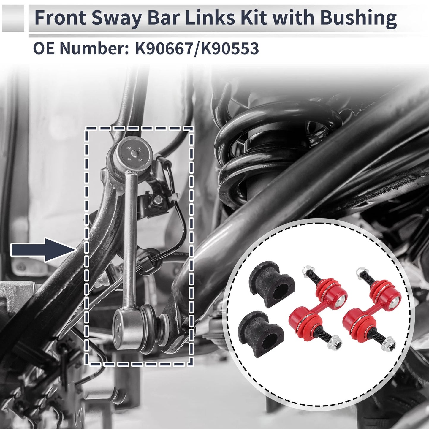 Front Stabilizer Bar Links  Bushing for Honda CR-V (1997-2001)