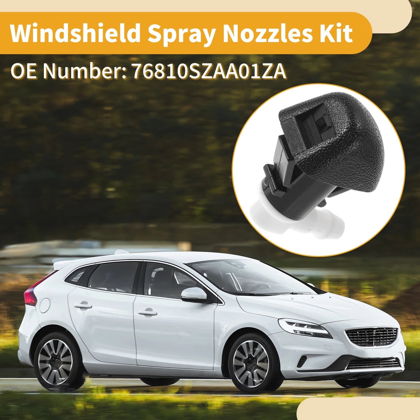 Windshield Washer Nozzle Kit for RAM 1500 (2011-2017) with Gaskets