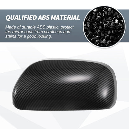 Rearview Mirror Cover Overlay Black Carbon Fiber for Toyota Corolla (2005-2007)
