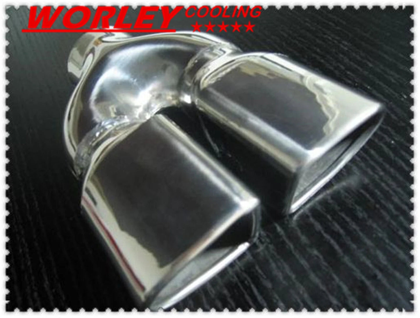 2.4" Inlet Stainless Double Oval Outlet Exhaust Tip