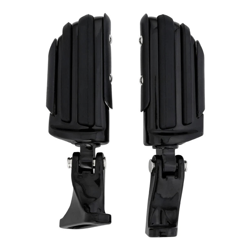 Black Rear Passenger Footpeg Pegs for Harley Road Glide (1993-2025)