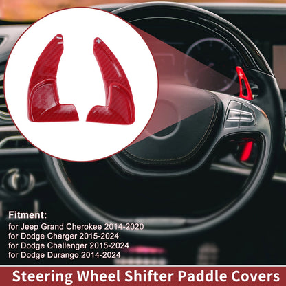 1 x Red Plastic Steering Wheel Paddles for Jeep Grand Cherokee (2014 - 2020)