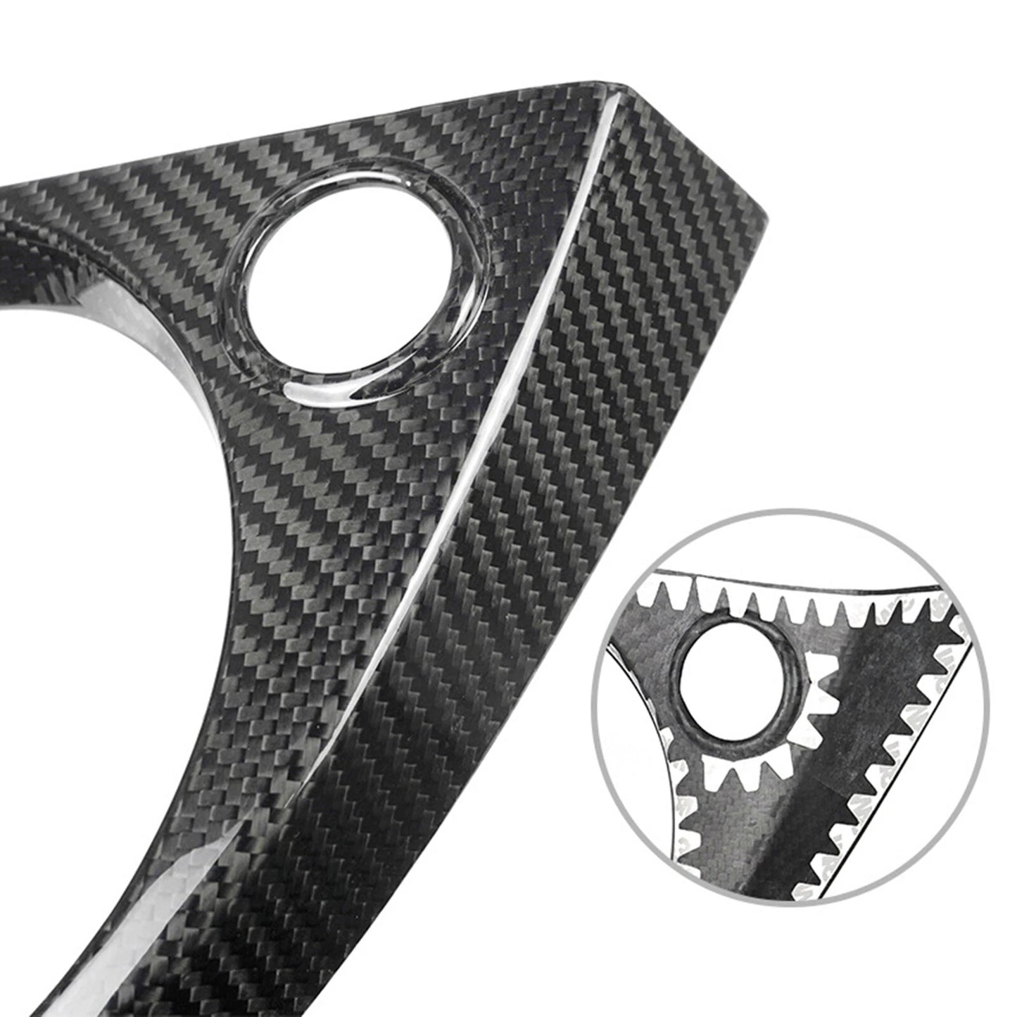 Gear Shifter Frame Cover Trim for Fiat 500 (2011-2023) Carbon Fiber