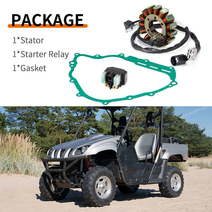 Stator & Starter Relay w/ Gasket for Yamaha Rhino 700/Viking 700 (2008-2018)