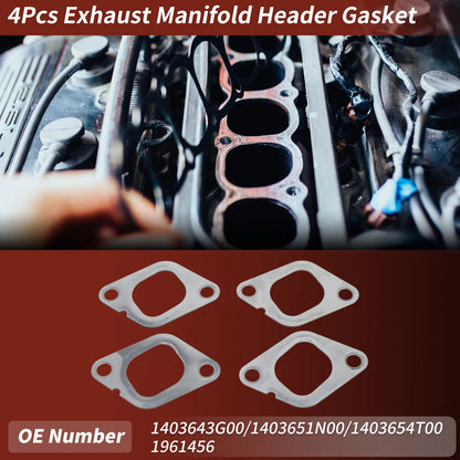 4 Pcs Exhaust Manifold Header Gasket for Ford Maverick (1993-1996)