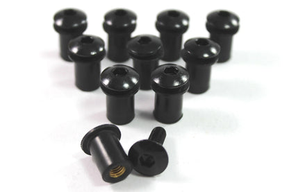 10x Nero Parabrezza Moto Bulloni Dadi Benne for Suzuki