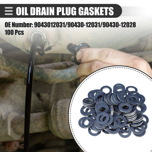 100 Pcs Car Oil Drain Plug Gaskets for Scion TC (2005–2016)