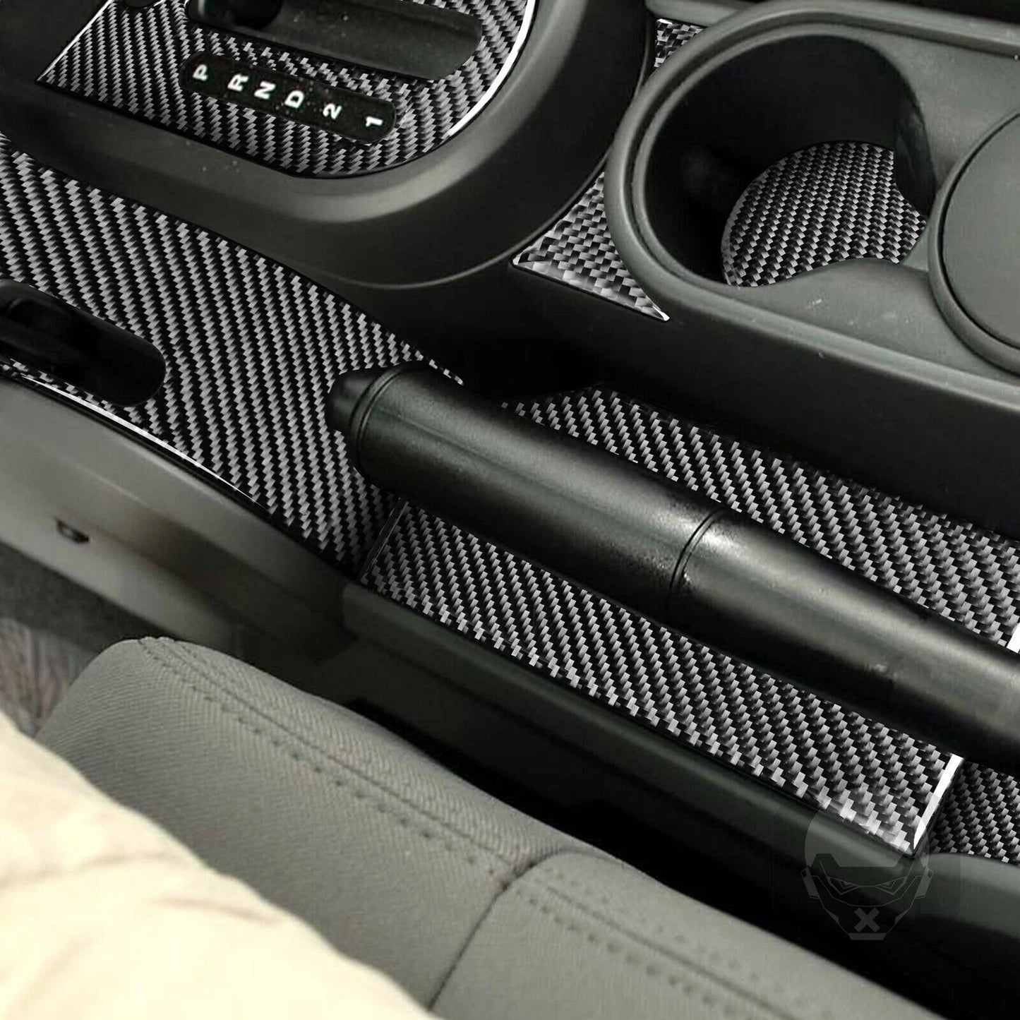 10 x Carbon Fiber Gear Shift Panel Covers for Jeep Wrangler JK (2007-2010)