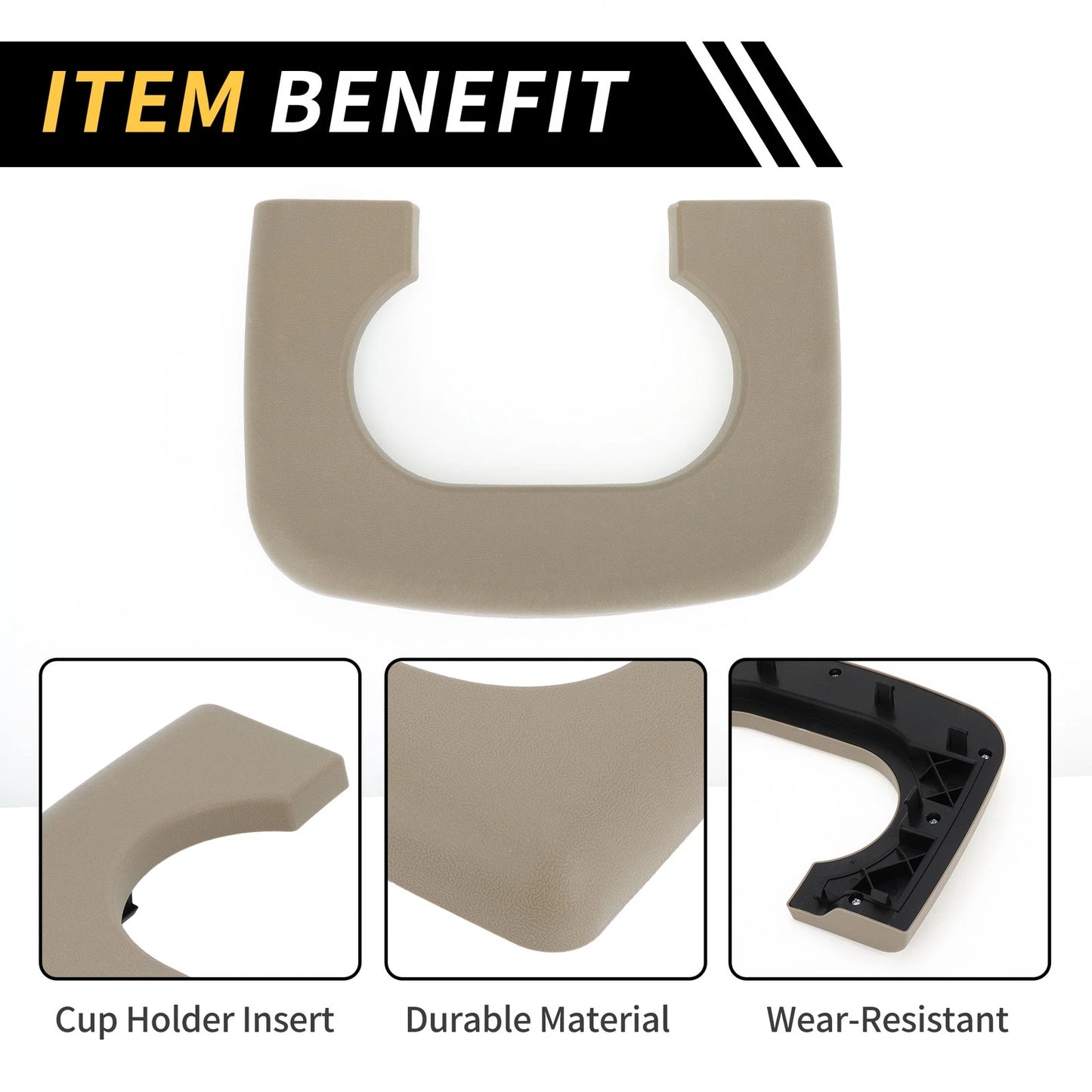Cup Holder Replacement Pad for Ford F-150 (1997-2003) Brown