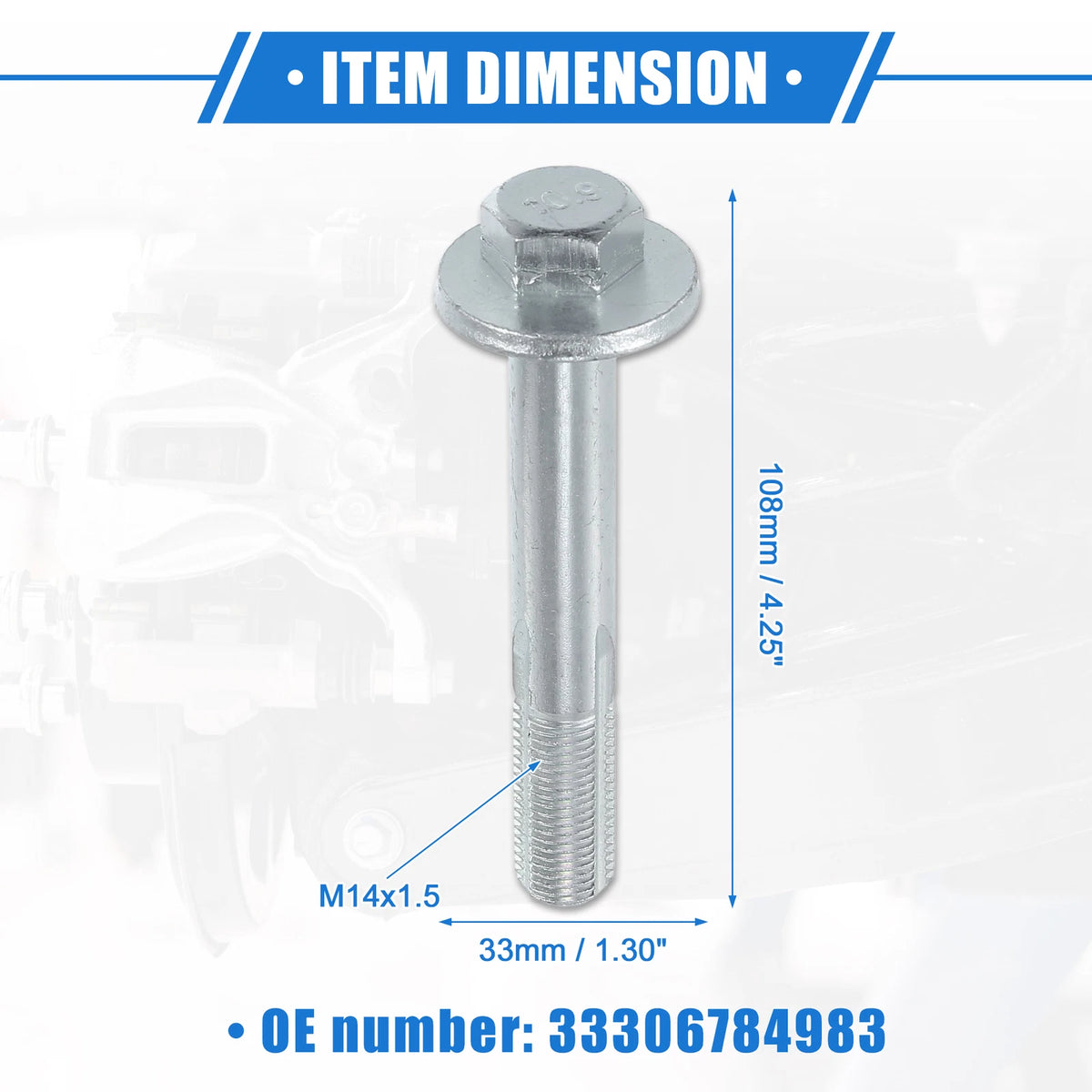 Eccentric Alignment Camber Bolt for BMW 335xi 335i 328i 328xi (2007-2013)