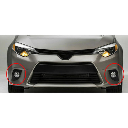 Front Bumper 2 x Fog Light Bezels for Toyota Corolla (2014-2016)