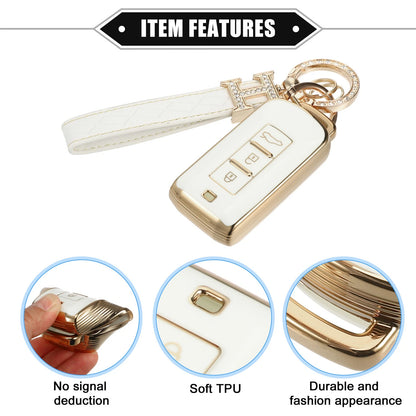 3 x Remote Keyless Key Fob Covers for Mitsubishi Outlander (2014-2021)