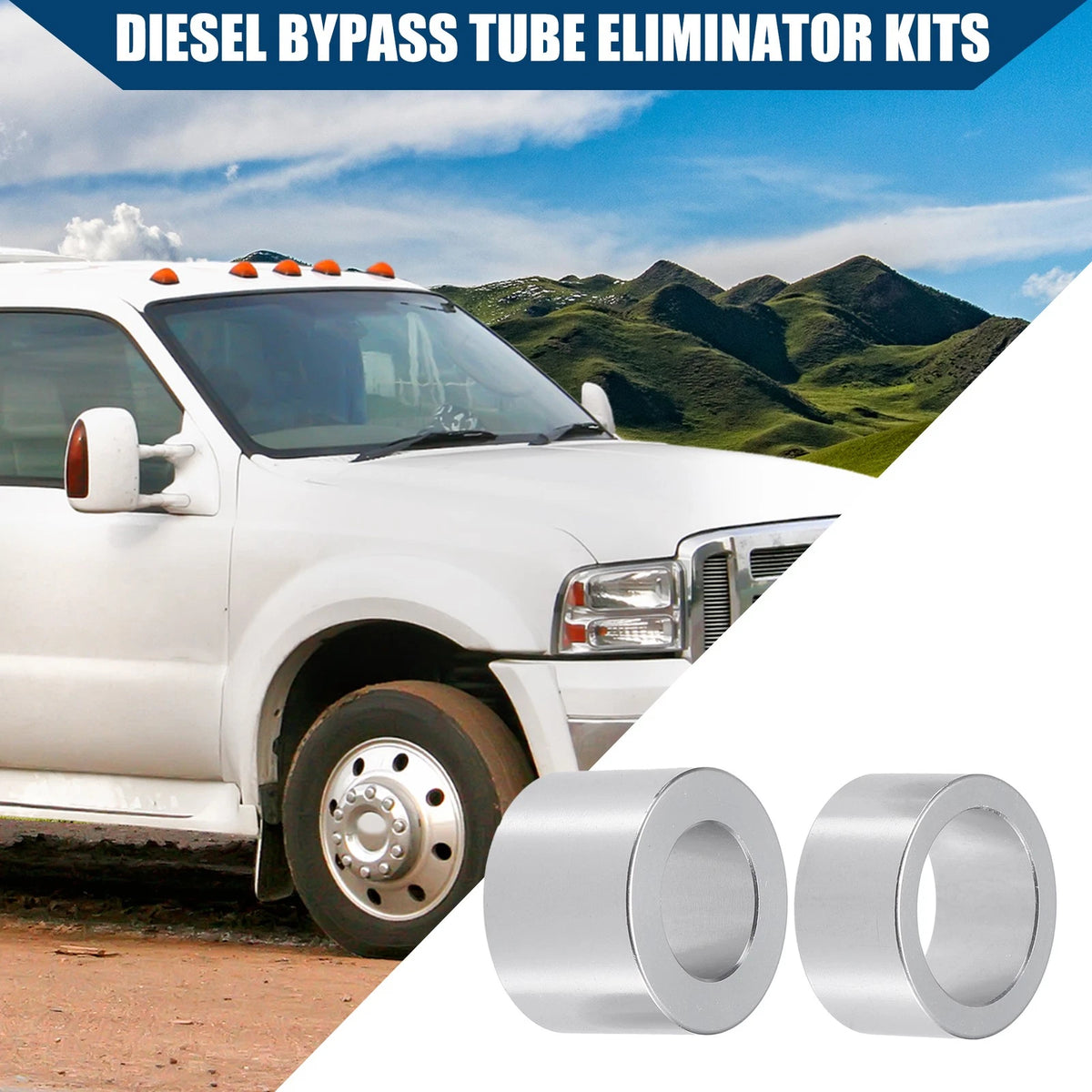 Transmission Cooler Bypass Valve Kit 2 x Metal for Ford F150