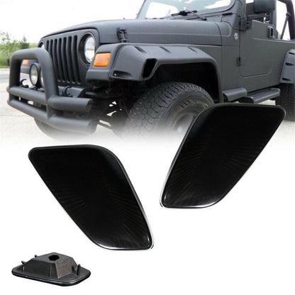 4x Smoke Bumper Signal Fender Side Marker Lights for Jeep (2007-2018)