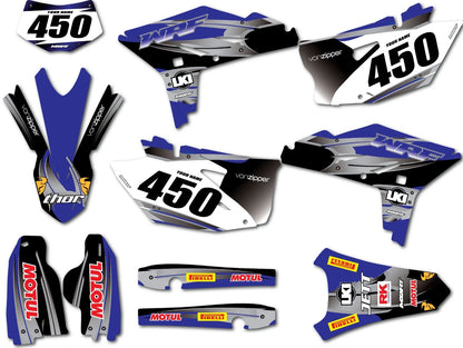 Custom Graphics Full Kit for Yamaha WRF 450 (2012-2015) STEEL STYLE Stickers