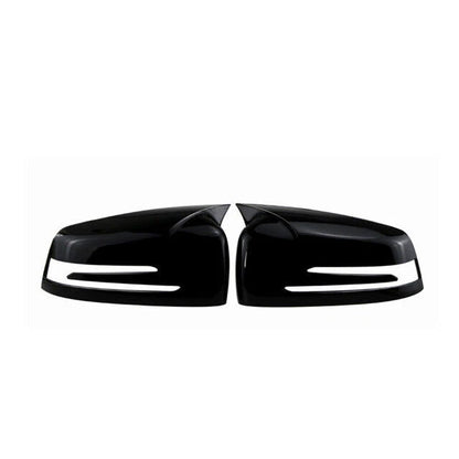 2 x Black Wing Mirror Cover Caps for Mercedes Benz W204 W176 W212 CLA250 C63