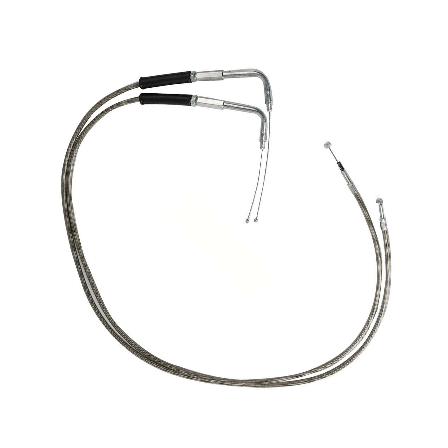 56-1/2" Stainless Steel Throttle & Idle Cables for Harley-Davidson