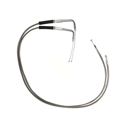 56-1/2" Stainless Steel Throttle & Idle Cables for Harley-Davidson