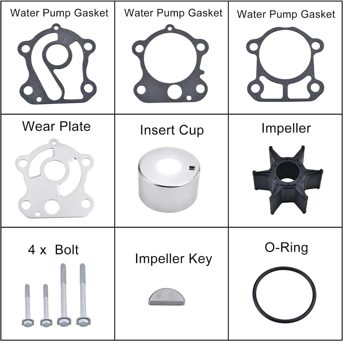 Water Pump Impeller for Yamaha Outboards 75-100HP