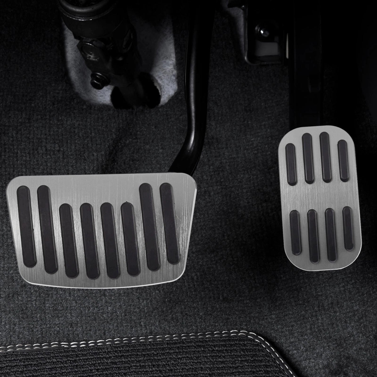 Gas Pedal Brake Pad Covers for Toyota C-HR (2016-2018) Silver Tone