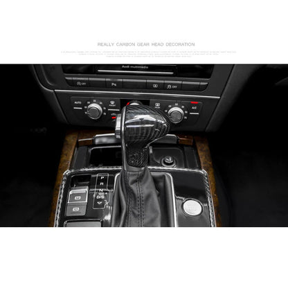 Carbon Fiber Gear Shift Knob Head Caps Cover Trim For Audi A4 A5 A6 S6 A7 S7