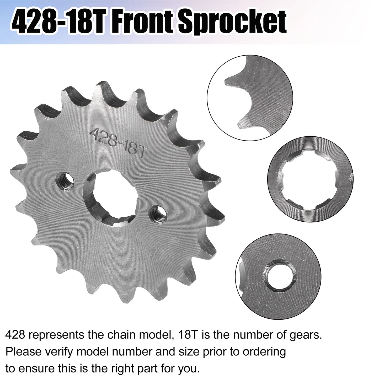 18T 20mm Front Engine Sprocket for Dirt Bike Mini Bike