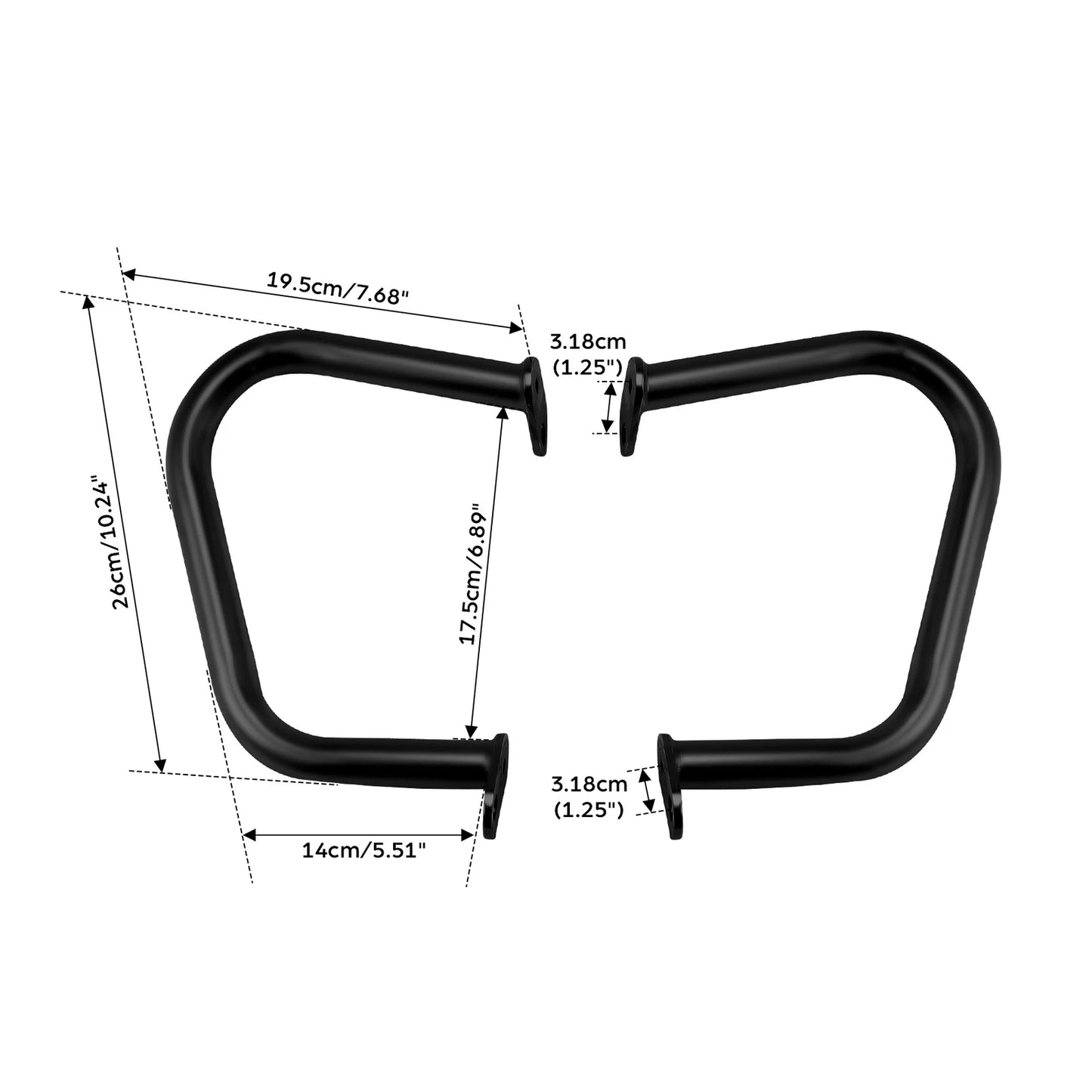 Chrome/Black Engine Guard Crash Bar for Triumph Street Cup (2016-2020)