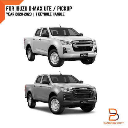 Matte Black Door Handle Cover Trim for Isuzu D-Max Ute SX (2020-2023)