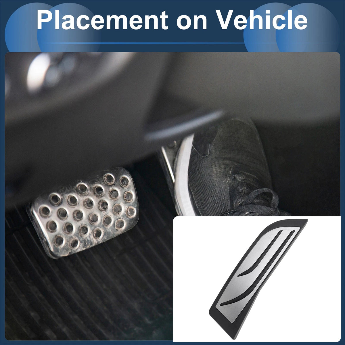 Footrest Pedal Cover for BMW 2 Series (2014-2019) Silver Tone