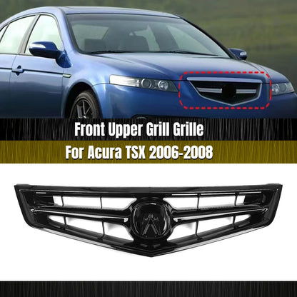 Gloss Black Upper Mesh Grille for Acura TSX (2006-2008)