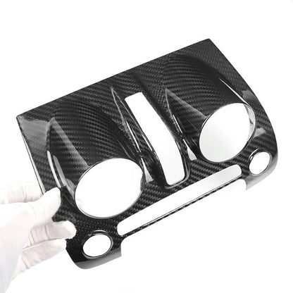 Real Carbon Fiber Console AC Radio Panel Cover Trim for Chevrolet Camaro 10-15