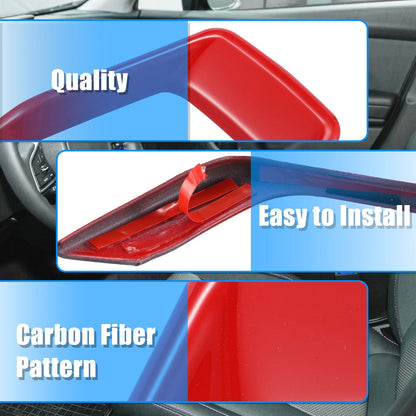 4pcs Red Inner Steering Wheel Cover Trim for Subaru Forester Ascent (19-21)