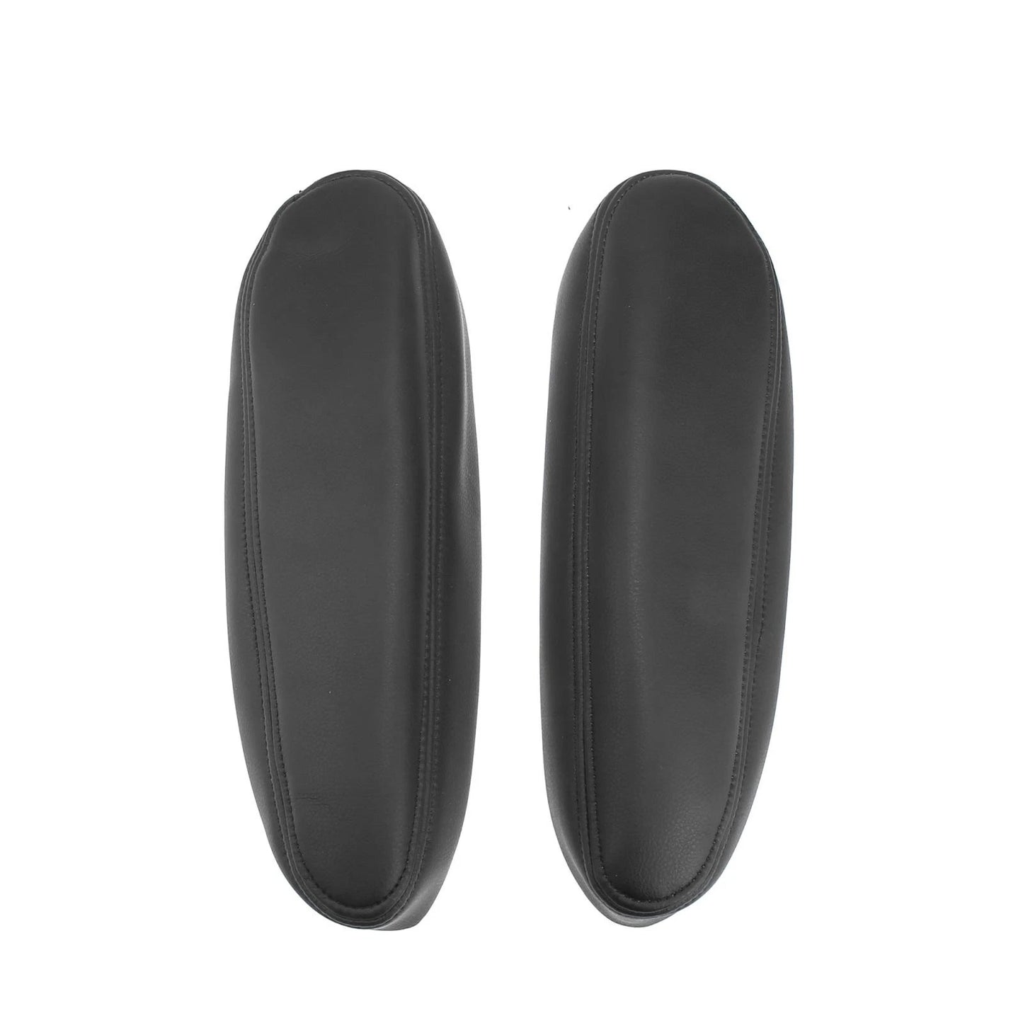 Pair Front Seat Armrest Cover Microfiber Leather Black for Chevy Tahoe (2000-2006)