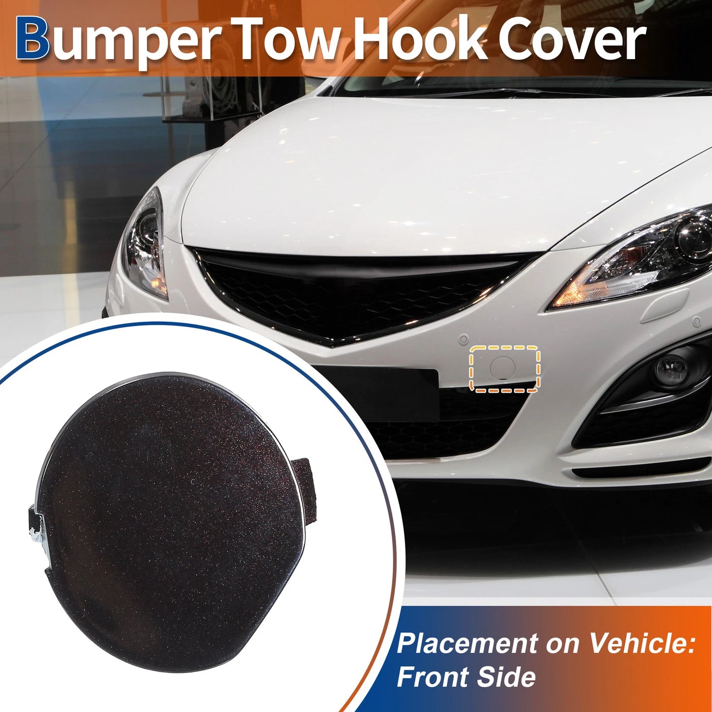 Front Right Tow Hook Cover for Mazda 6 Atenza (2020-2022) Purple