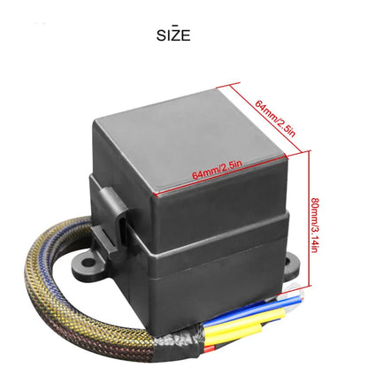 12V Universal Pre-Wired Fuse Relay Box w/  4Pin 80A Relays & 6 Fuses