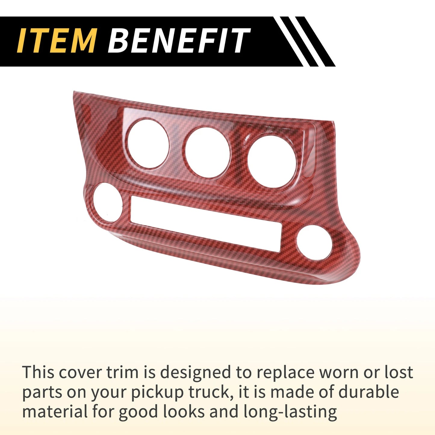 AC Switch Button Control Cover Trim for Jeep Wrangler JK JKU (2011-2017) Red