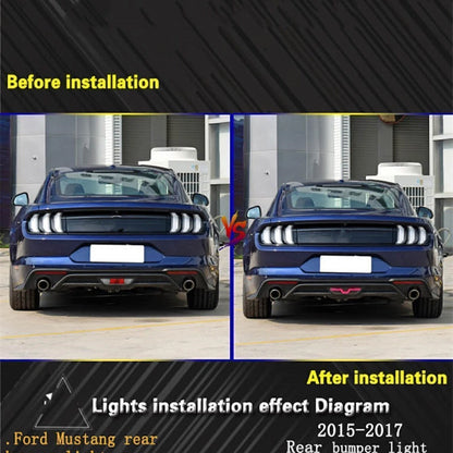 Rear Bumper Tail Light Reflectors for Ford Mustang (2015-2018)