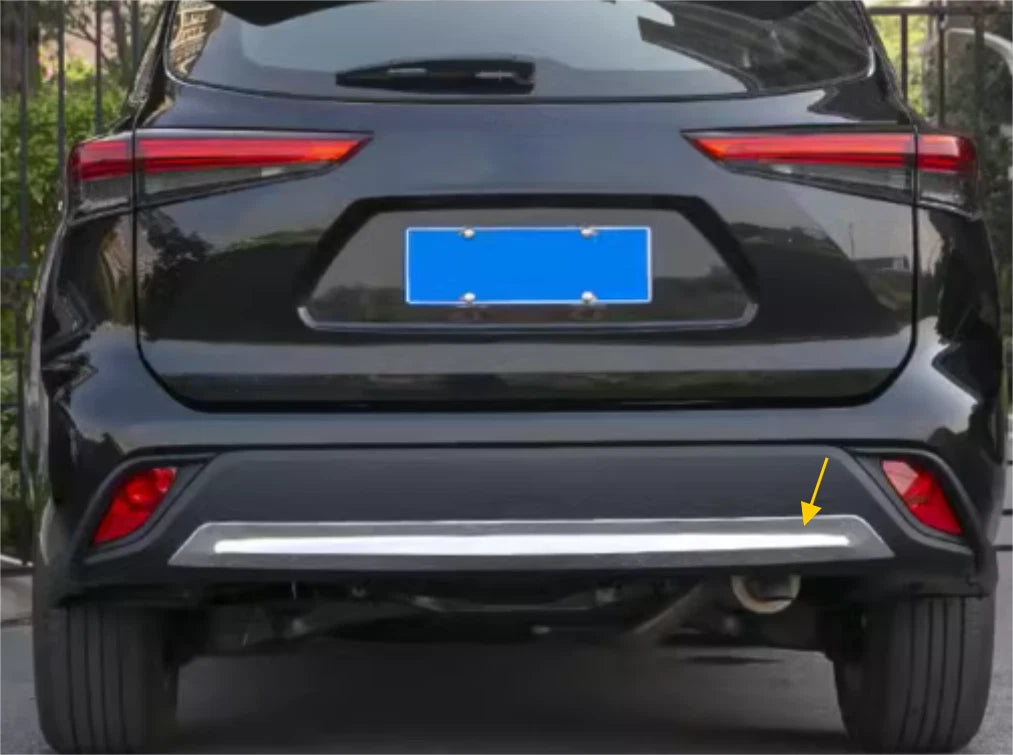 Chrome Rear Bumper Lower Molding Cover Trim for Toyota Highlander (2020-2023)