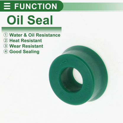 Oil Seal / 8x18x8mm / Seal Ring Rotary Shaft Seal TPU Green 5 Pcs