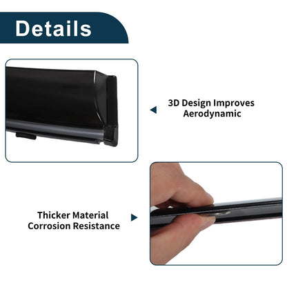 Window Deflectors 1 Set for Ford Fiesta MK7 (2008-2017) 5 Door Hatchback Black