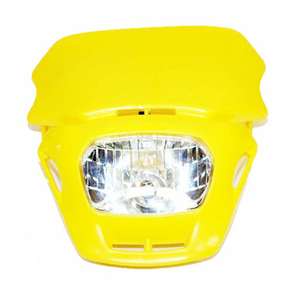 Yellow Headlight Lamp & Strip for PIT Trail Dirt Motorcycle Bike